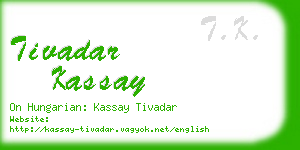 tivadar kassay business card